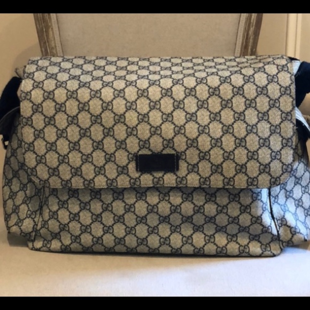 Gucci Beige and Black Baby Bag